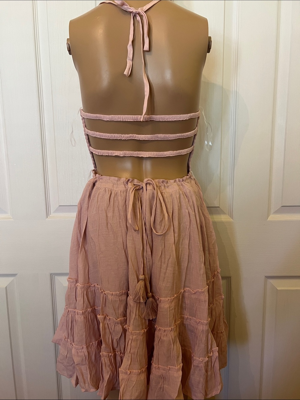 HYFVE Blush Pink Tiered Boho Skirt